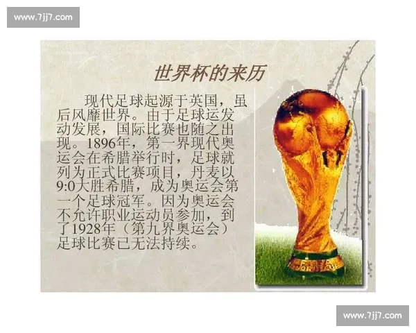 世界杯历史回顾与未来展望：从起源到全球盛宴的演变与影响
